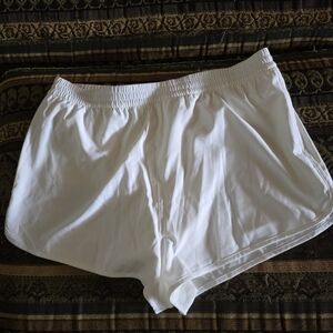 PINK Victoria's Secret White Athletic Shorts with Elastic Waist